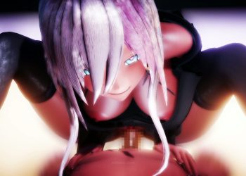 [mozuku48_] 銀髪娘のぐりぐり騎乗位