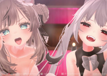 [ねこみみのへや]拘束カリンをマヌカと舞夜が手マン・顔騎・クンニで潮吹きさせる！【リクエスト】(にもじ-Nimoji)