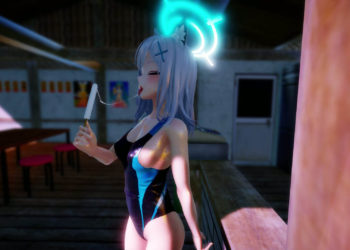 [玲萌] 水着シロコの身体をジロジロ見ていたら襲われておちんちんしゃぶられちゃうお話