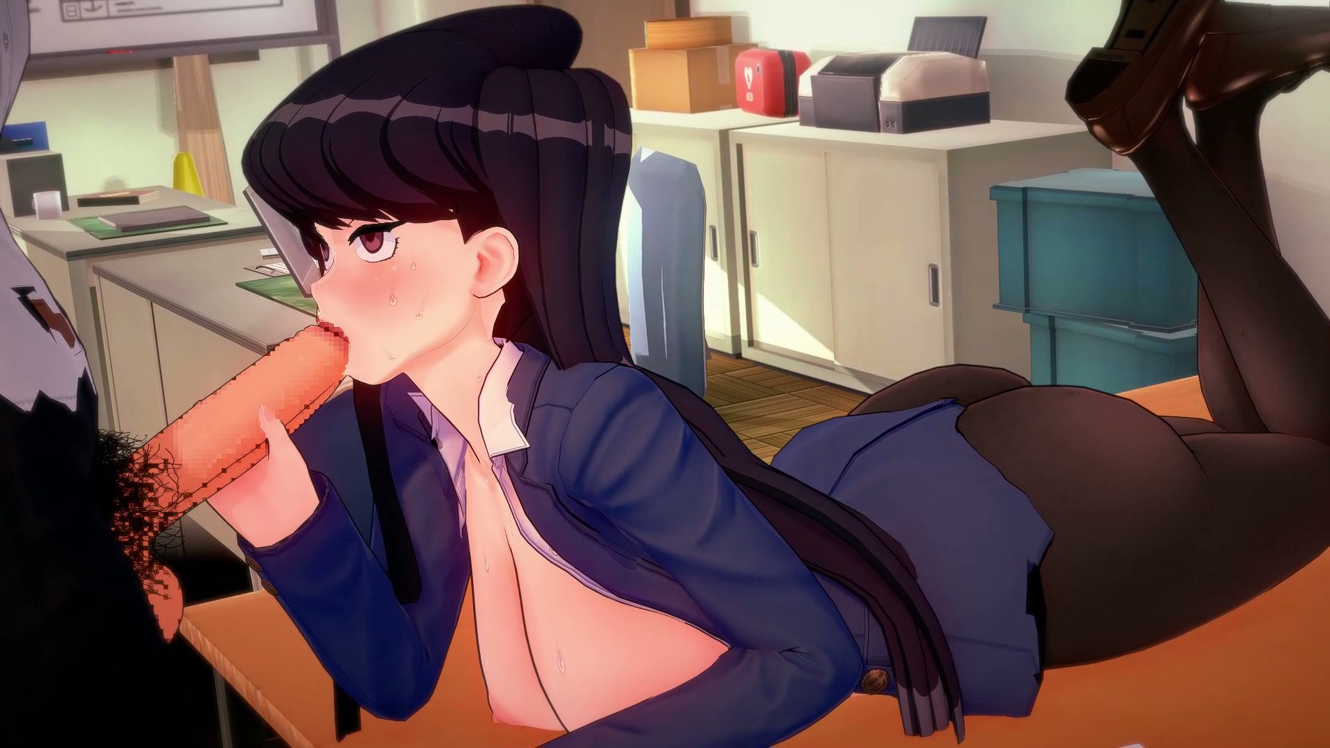 [Peh-koi] (短め動画)おっさん先生と気軽に仲良しする古見さん