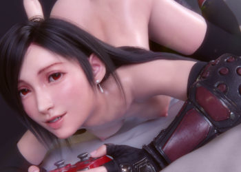 [Pantsushi]Tifa plays Final Fantasy