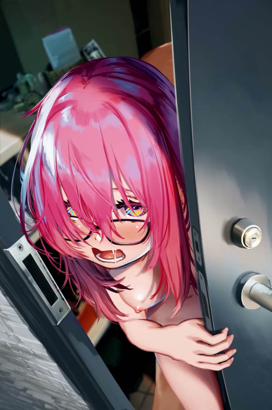 [はるとしを応援し隊]マシュを半開きの玄関で激しく悪戯するやつ