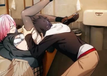 [はるとしを応援し隊]男子トイレに立ち入り禁止の看板だけ立ててマシュと激しくえっちする[声付きアニメ]