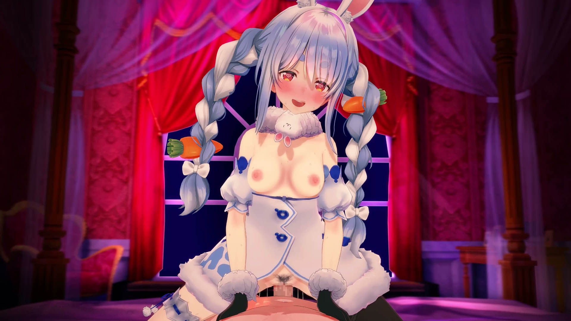 [まるこにー] 【WQHD】今日はぺこ●らが上でするぺこ ♡【陰毛差分あり】