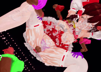 [SKB騎空団 (dopurinu)] 【#40】[紳士ハンド]霊夢さんの白濁ぶっかけ着ザーダンス