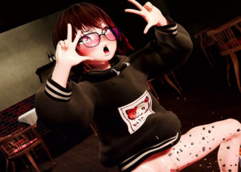 [つくあんの作業場] ガニ股！ぶかぶかパーカー！