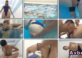 【高清素人】時尚的前職業游泳選手進行泳池性愛