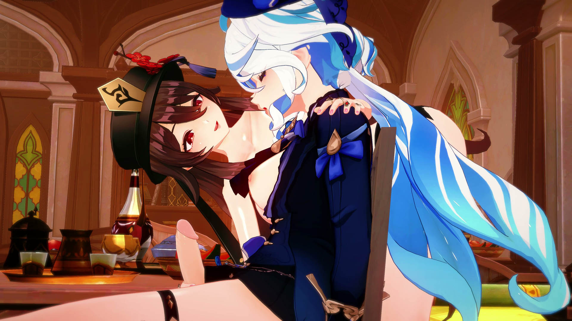 [TY98] Furina x Hutao FutaSex (4k60fps)