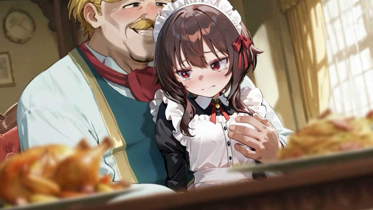 [はるとしを応援し隊] ④-セクハラ朝食-動画版] この魔女っ娘は今日からワシのメイド！