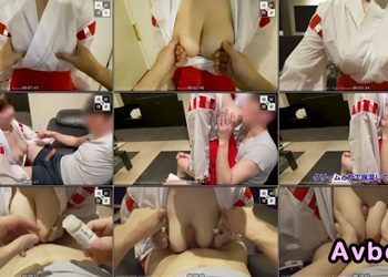 【高清素人】嘗試用​​巨乳巫女的乳交和各種世俗慾望來挑戰早洩改善訓練