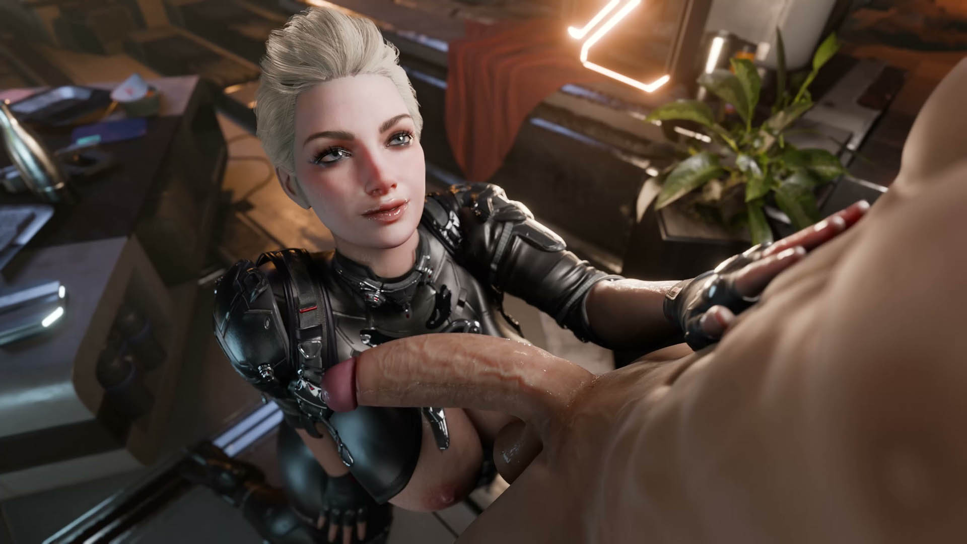 [AXENANIM] Ines Raya has her mouth full of work (+nude)