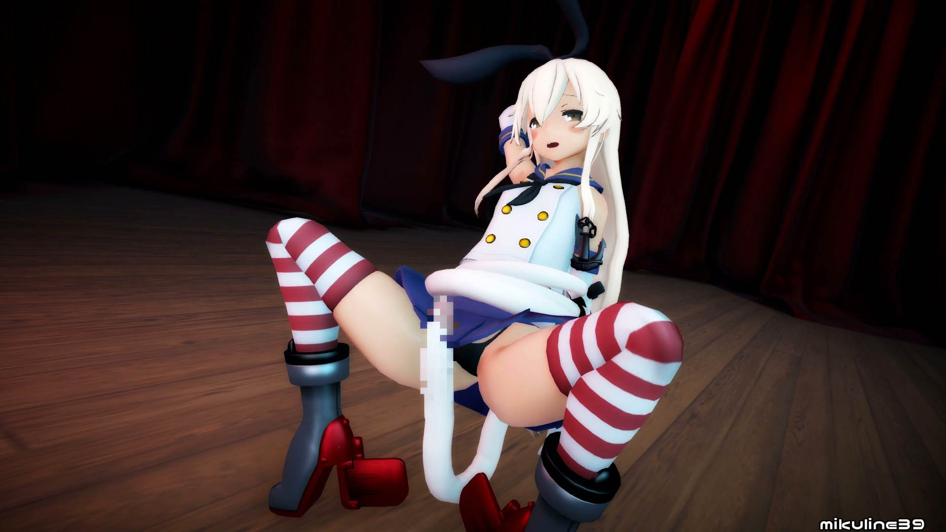 [ミクライン39] 島風の建造中 エロ蹲踞ダンス2018